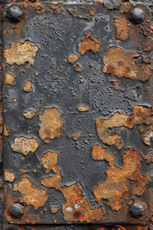Aged look on a vintage texture, distressed finish on an old metal sign, perfect for a retro-themed restaurant or bar, highlighting the patina and rust for character