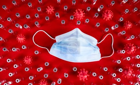 Photo for Medical mask for protection against corona virus, SARS pandemic - Royalty Free Image