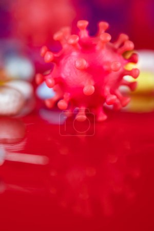 Photo for Virus cells, epidemic coronavirus background - Royalty Free Image