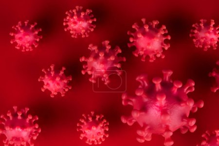 Téléchargez les photos : Cellules virales infectées, Pandémie de santé médicale - en image libre de droit