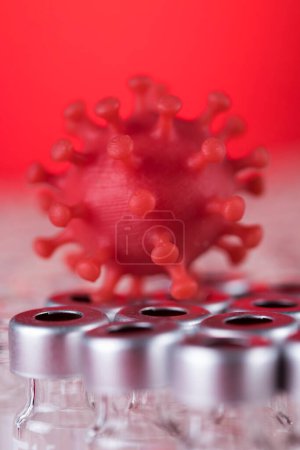Photo for Virus cells, epidemic coronavirus background - Royalty Free Image