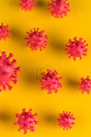 Téléchargez les photos : Cellules virales infectées, Pandémie de santé médicale - en image libre de droit