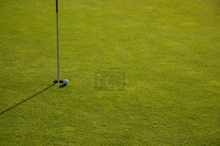 Téléchargez les photos : Balle de golf sur terrain vert - en image libre de droit