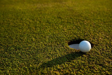 Téléchargez les photos : Boule de golf sur l'herbe verte - en image libre de droit