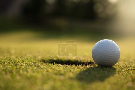 Foto de Pelota de golf en la hierba verde. - Imagen libre de derechos