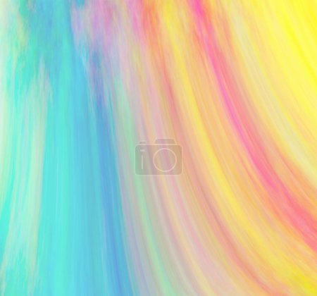 Photo for Abstract watercolor background, colorful aquarelle on paper texture with striped multicolor brush pattern abstract art 3D render illustration. - Royalty Free Image