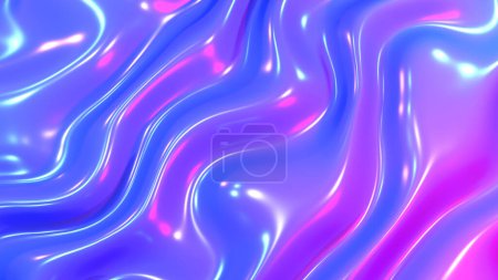 Photo for Purple blue plastic shiny background, latex glossy texture pattern, 3d render illustration. - Royalty Free Image