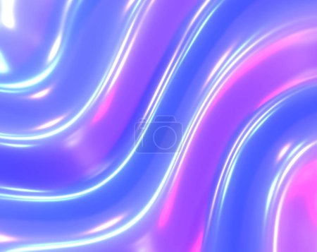 Photo for Purple blue plastic shiny background, latex glossy texture pattern wallpaper, 3d render illustration. - Royalty Free Image