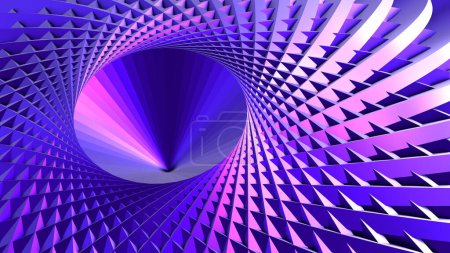 Foto de Fondo de metal púrpura, rayas 3d patrón ondulado, fondo de pantalla metálico abstracto elegante, ilustración de renderizado. - Imagen libre de derechos