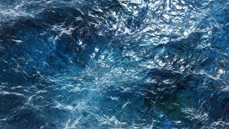 Foto de Textura de patrón de olas de agua, olas de mar gruesas 3d render illustration. - Imagen libre de derechos