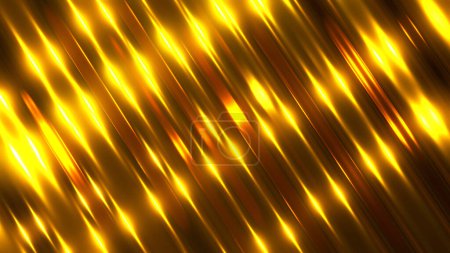 Téléchargez les photos : Fond métallique doré, fond abstrait en métal 3D rayé brillant, illustration de rendu 3D brillante de la technologie. - en image libre de droit