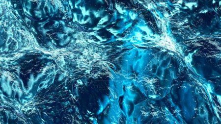 Foto de Textura de patrón de olas de agua, olas de mar gruesas 3d render illustration. - Imagen libre de derechos