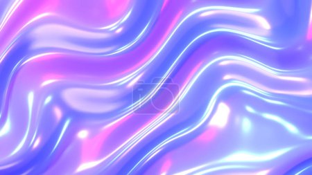 Foto de Fondo brillante plástico azul púrpura, látex brillante textura patrón fondo de pantalla, 3d render ilustración. - Imagen libre de derechos