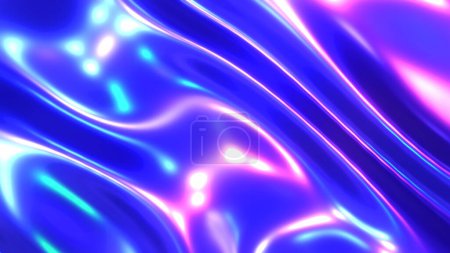 Téléchargez les photos : Violet fond bleu brillant, latex brillant néon couleurs lustré motif texture papier peint, 3d rendre l'illustration. - en image libre de droit
