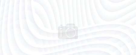 Illustration for White srtiped background, 3d wavy stipes abstract background white gray elegant pattern, vector illustration. - Royalty Free Image