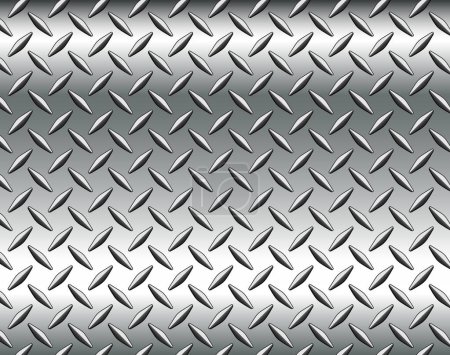 Illustration for Silver metal background with diamond plate texture pattern, vector illustration. - Royalty Free Image