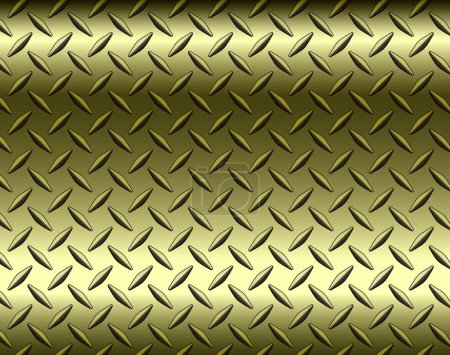 Ilustración de Fondo de metal dorado con patrón de textura de placa de diamante, ilustración vectorial. - Imagen libre de derechos