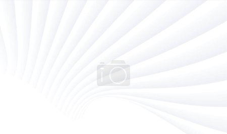 Téléchargez les illustrations : Fond blanc abstrait avec motif de lignes 3D, illustration de fond vectoriel rayé gris blanc minimal d'architecture pour la présentation d'entreprise, conception de perspective architecturale 3D - en licence libre de droit