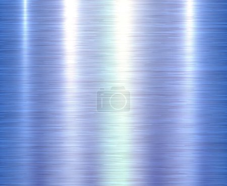 Ilustración de Fondo de textura azul metal, patrón de placa de textura de metal cepillado, ilustración vectorial de textura metálica brillante. - Imagen libre de derechos