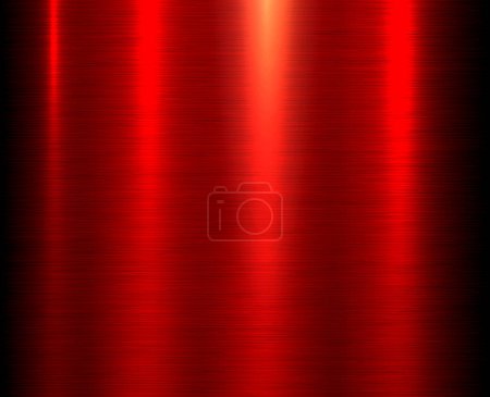 Ilustración de Fondo de textura de metal rojo, patrón de placa de textura de metal cepillado, ilustración vectorial de textura metálica brillante. - Imagen libre de derechos