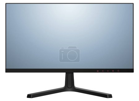 Illustration for Monitor TV isolated, front view 3d icon, vector illustration. - Royalty Free Image