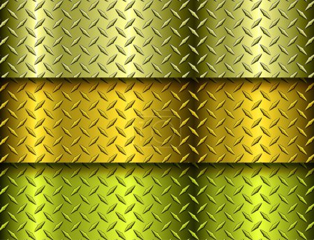 Illustration for Metal textures shiny diamond plate gold textures metallic backgrounds, multicolored lustrous pattern, 3d vector illustration. - Royalty Free Image