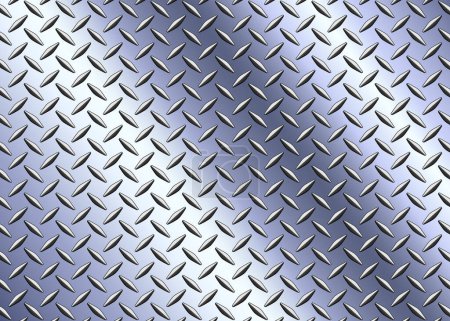 Ilustración de Textura de acero inoxidable metálico, patrón de diamante hoja de metal textura de fondo, ilustración vectorial. - Imagen libre de derechos
