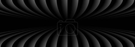 Ilustración de Fondo de patrón de rayas negras, diseño de líneas 3d, fondo oscuro mínimo simétrico abstracto para la presentación de negocios, ilustración vectorial - Imagen libre de derechos