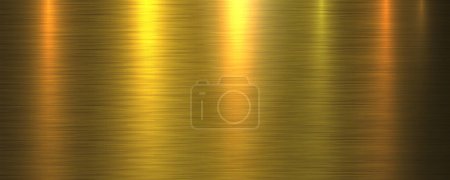 Ilustración de Fondo de textura de metal cepillado oro, brillante brillante fondo metálico dorado 3d, ilustración vectorial. - Imagen libre de derechos
