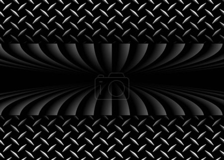 Foto de Fondo de patrón de rayas negras, diseño de líneas 3d con patrón de textura de placa de diamante, fondo oscuro mínimo simétrico abstracto para presentación empresarial, ilustración vectorial. - Imagen libre de derechos