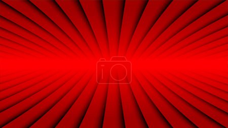 Téléchargez les photos : Fond rouge abstrait avec motif de lignes 3D, architecture symétrique fond vectoriel rayé minimal pour la présentation de l'entreprise. - en image libre de droit