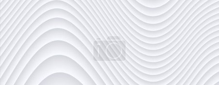 Téléchargez les photos : Fond de motif rayé blanc, conception de lignes 3d, abstrait fond gris blanc minimal pour la présentation d'entreprise illustration vectorielle 3d. - en image libre de droit