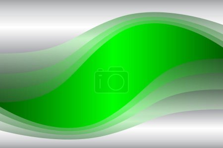 Téléchargez les photos : Argent vert ondulé fond d'affaires, élégante illustration vectorielle 3d. - en image libre de droit