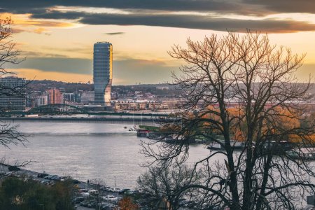 Photo for 23 November 2023, Belgrade, Serbia: Explore Belgrade's skyline with Kula tower, a popular architectural landmark in Serbia's capital. - Royalty Free Image