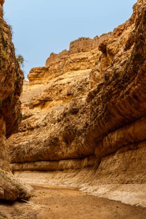 Téléchargez les photos : Spectaculaire canyon désertique dans la montagne Atlas. Mides, Tunisie, Afrique - en image libre de droit