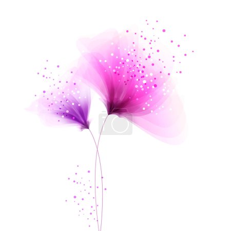 Photo for Vector background with pastel flowers. EPS 10. Contains transparent objects. - Royalty Free Image