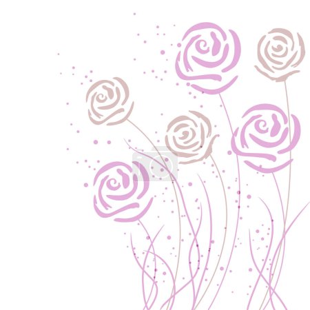 Photo for Vector background. Delicate pink flowers. Rose. - Royalty Free Image