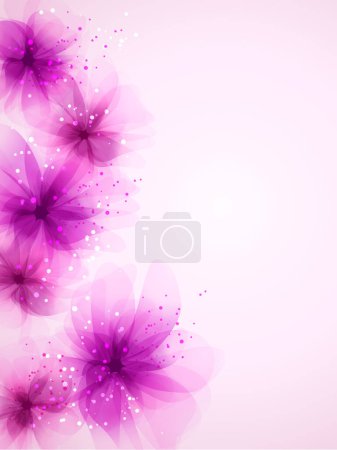 Photo for Vector background with pink flowers - Royalty Free Image