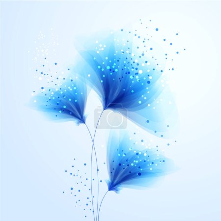 Photo for Vector background with pastel flowers. EPS 10. Contains transparent objects. - Royalty Free Image