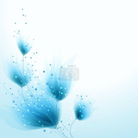 Photo for Vector background with blue flowers - Royalty Free Image