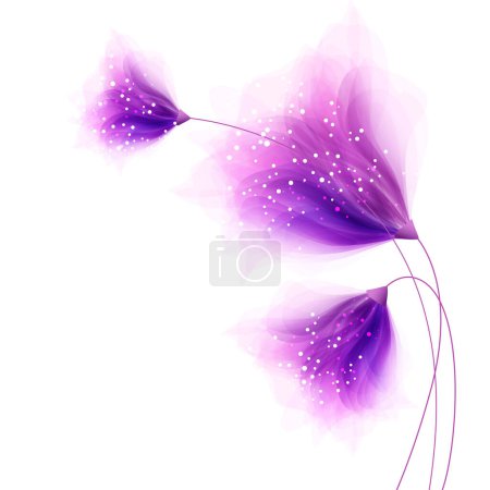Photo for Vector background with delicate two flowers - Royalty Free Image