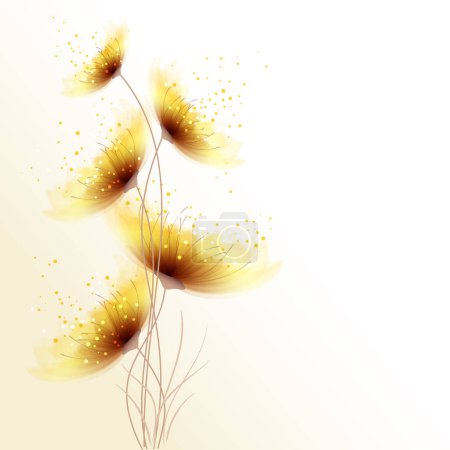 Photo for Vector background with delicate sunflowers - Royalty Free Image