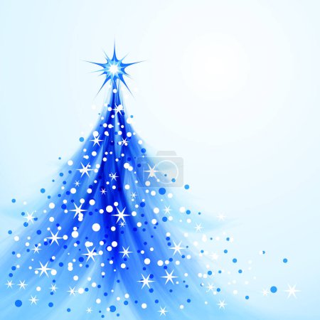 Photo for Blue Christmas tree with bauble - Royalty Free Image