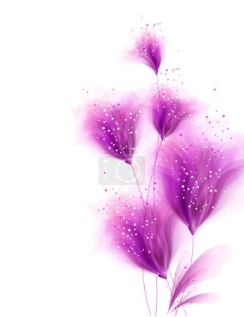 Photo for Vector background with delicate pink flowers - Royalty Free Image