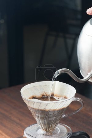 Photo for Coffee dripping set on table - Royalty Free Image