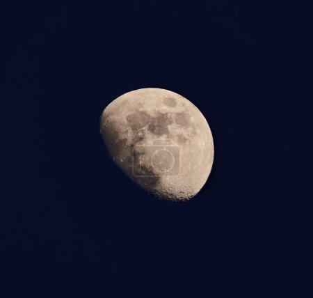 Photo for Detailed shot of the Moon at night over dark sky - Royalty Free Image