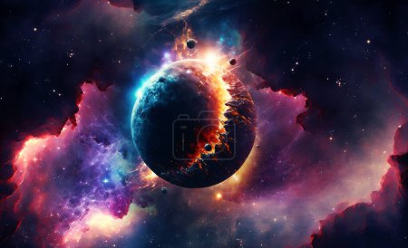Space background with night starry sky