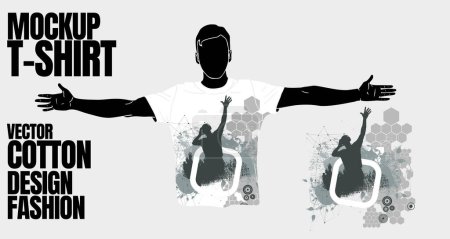 Ilustración de Plantilla camiseta con gente bailando, vector - Imagen libre de derechos