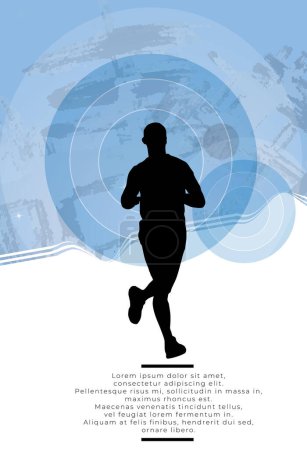 Illustration for Young fitness runner - vector illustration - Royalty Free Image