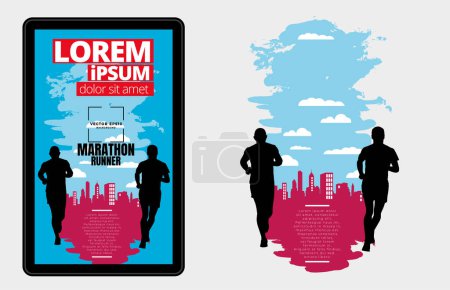 Illustration for Young fitness runner - vector illustration - Royalty Free Image